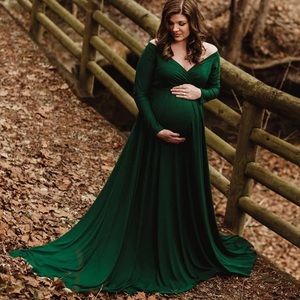 Emerald Maternity Gown